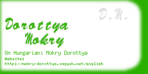 dorottya mokry business card